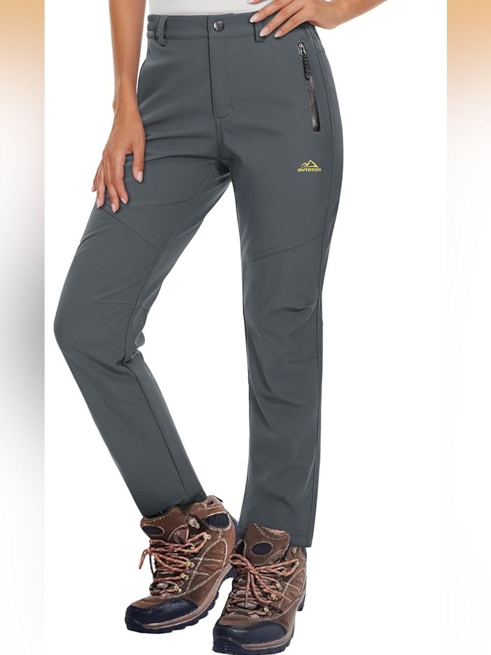 MAGCOMSEN Women's Fleece Lined Waterproof Insulated Snow Ski Pants Small S